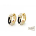 Lauren G. Adams Pretty Little Things Huggie Earrings (Gold/White/Black)